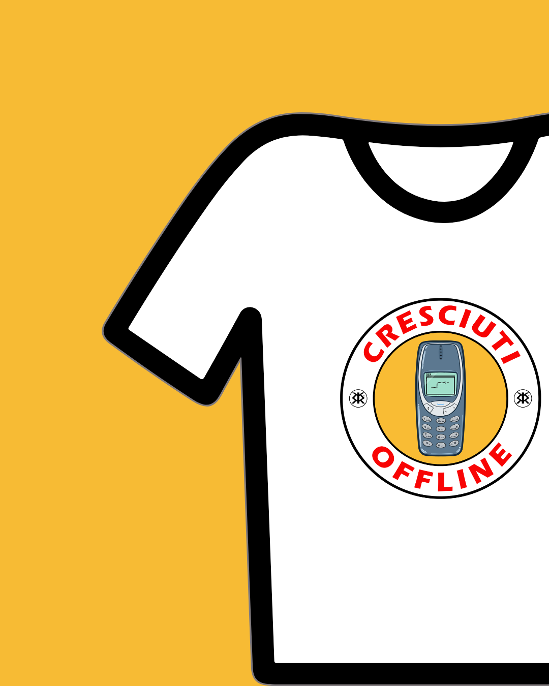 CRESCIUTI OFFLINE - T-SHIRT CRESCIUTI OFFLINE NOKIA 3310